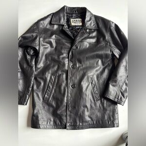 Cruze Black Leather Jacket Small Vintage